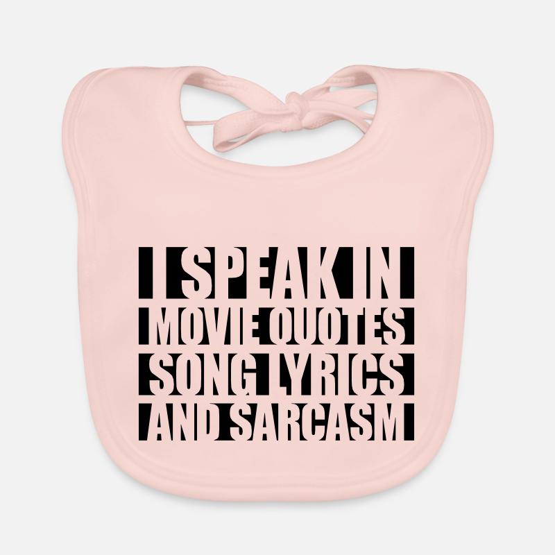 speak lyrics and sarcasm Organic Baby Bibs