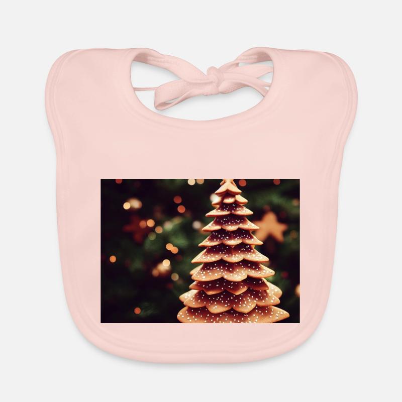 Gingerbread Christmas Tree Organic Baby Bibs