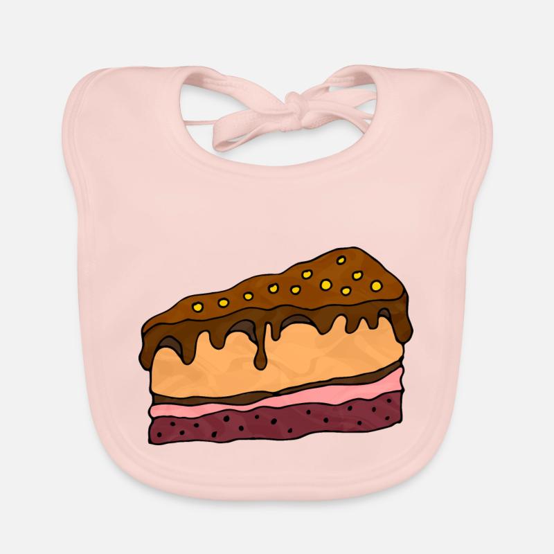 Kuchen - Baby Bio-Lätzchen - Rose