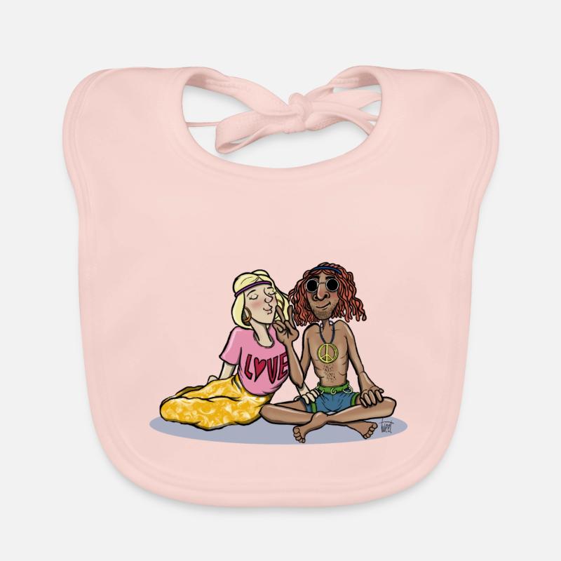 Amour et Paix Bavoir bio Bébé