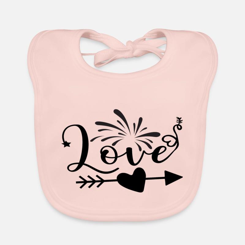 J’adore la Saint-Valentin Bavoir bio Bébé