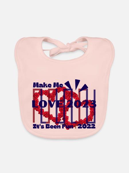 Liebe 2023 - Baby Bio-Lätzchen - Rose