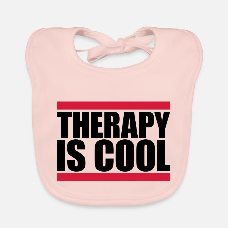 therapy is cool Zitat Baby Bio-Lätzchen
