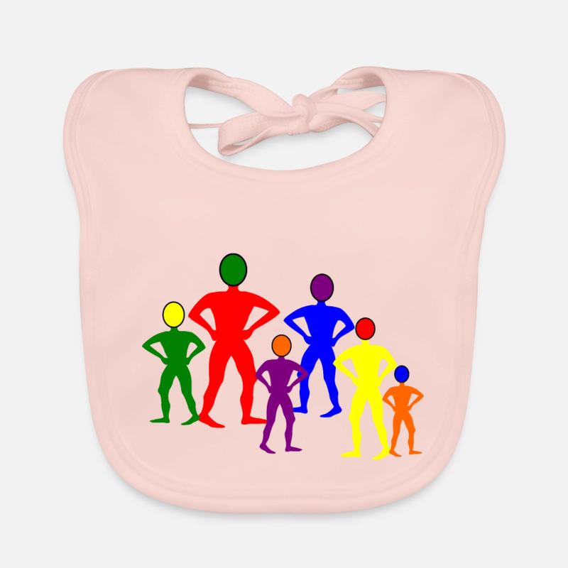 Rainbow persons Baby Bio-Lätzchen