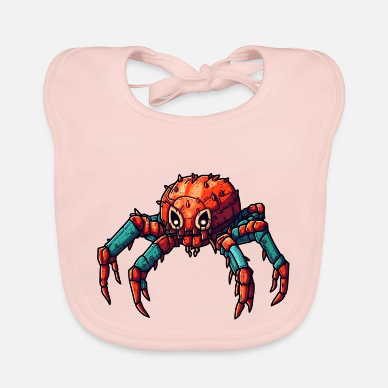 Bunte roberter Spinne in lebendigen Farben Baby Bio-Lätzchen