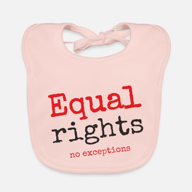 Égalité des droits, pas d’exceptions - Bavoir bio Bébé - rose