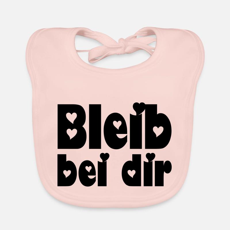 bleib bei dir - Baby Bio-Lätzchen - Rose