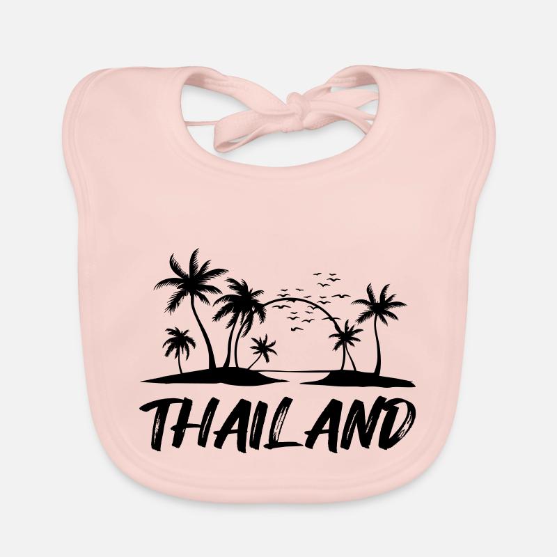 Thaïlande - Bavoir bio Bébé - rose