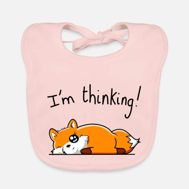 Ich denke ( Fox ) - Baby Bio-Lätzchen - Rose