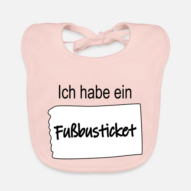 Ich habe ein Fußbusticket Baby Bio-Lätzchen