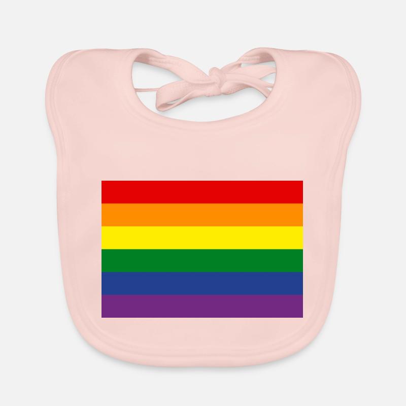 Regenbogenfahne Baby Bio-Lätzchen