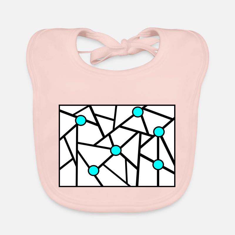 Dessin graphique avec des points Bavoir bio Bébé