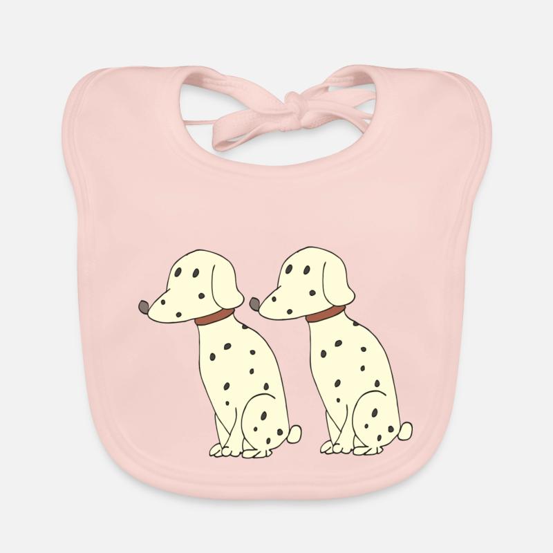 Dalmatian double Organic Baby Bibs