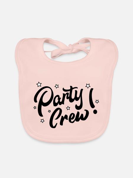 party crew1 - Baby Bio-Lätzchen - Rose - Vorne