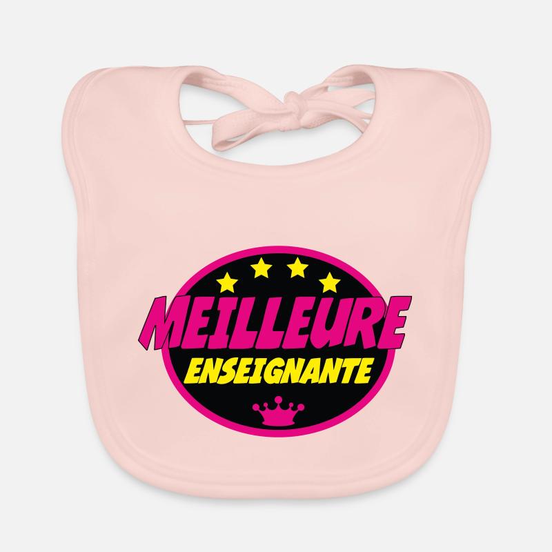 MEILLEURE ENSEIGNANTE Bavoir bio Bébé