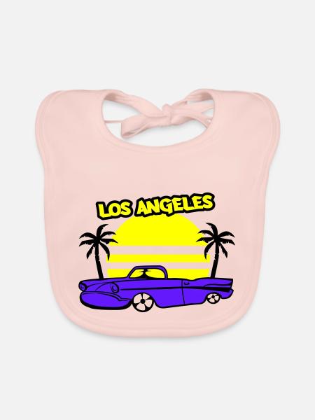 los angeles lowrider - Baby Bio-Lätzchen - Rose - Vorne
