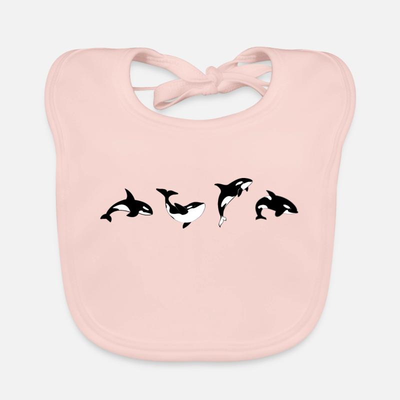 Positions de l’orque - idée cadeau Bavoir bio Bébé