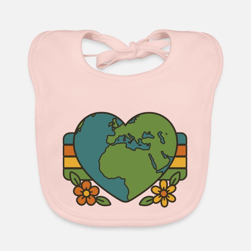 Herz Planet Baby Bio-Lätzchen