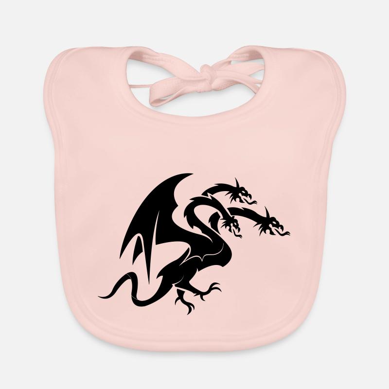 Tête de dragon 3 Bavoir bio Bébé