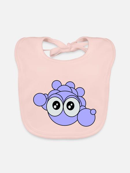 Bubbles - Organic Baby Bibs - rose - Front