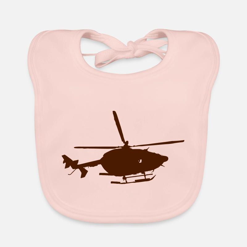 Dragon helicoptere ec145 securite civile logo - Bavoir bio Bébé - rose