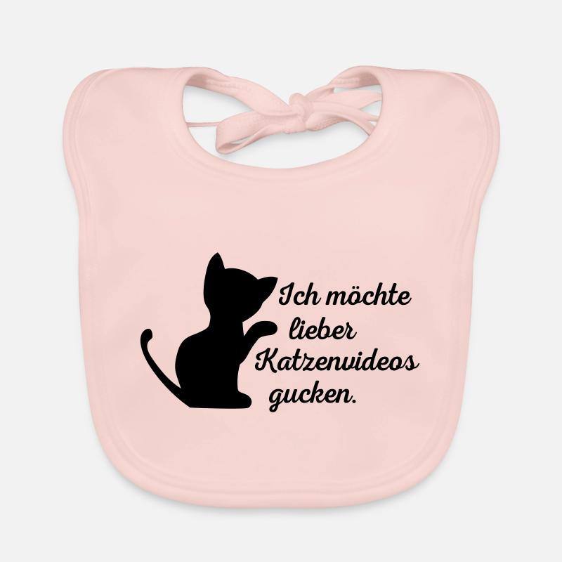 Katze - Baby Bio-Lätzchen - Rose