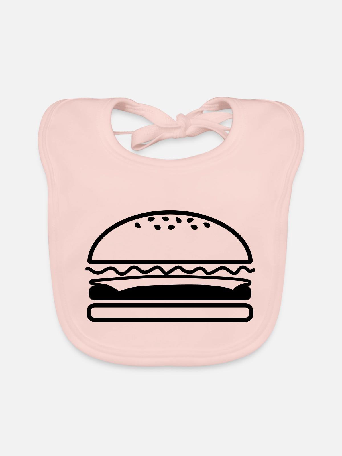 Buger - Baby Bio-Lätzchen - Rose - Vorne