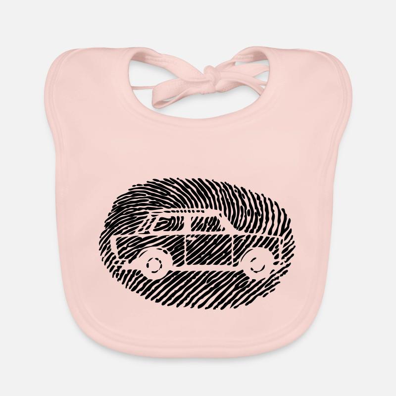 Daumenabdruck Trabi - Bavoir bio Bébé - rose