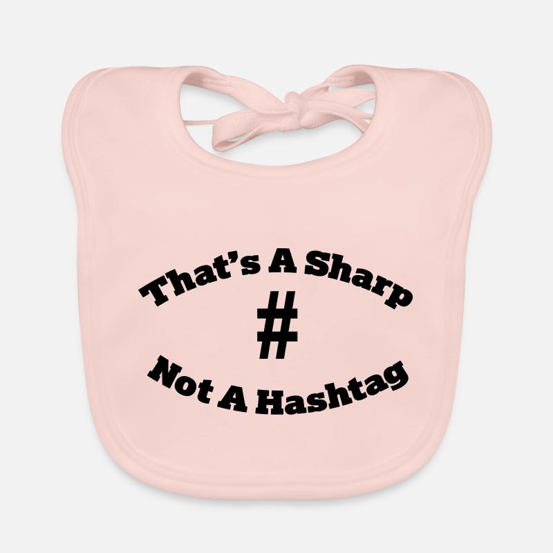 That's a sharp not a hashtag Baby Bio-Lätzchen