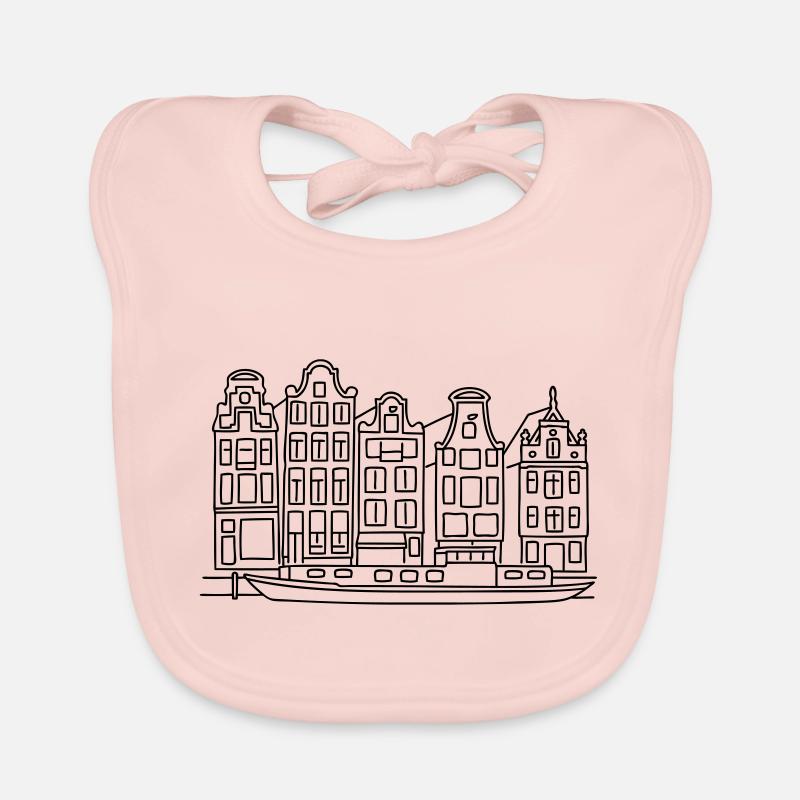 Canaux d'Amsterdam Bavoir bio Bébé