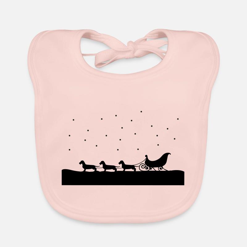 Weihnachtsdackel Baby Bio-Lätzchen