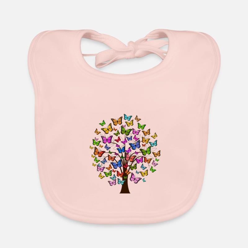 Ein Baum aus Schmetterlingen Baby Bio-Lätzchen