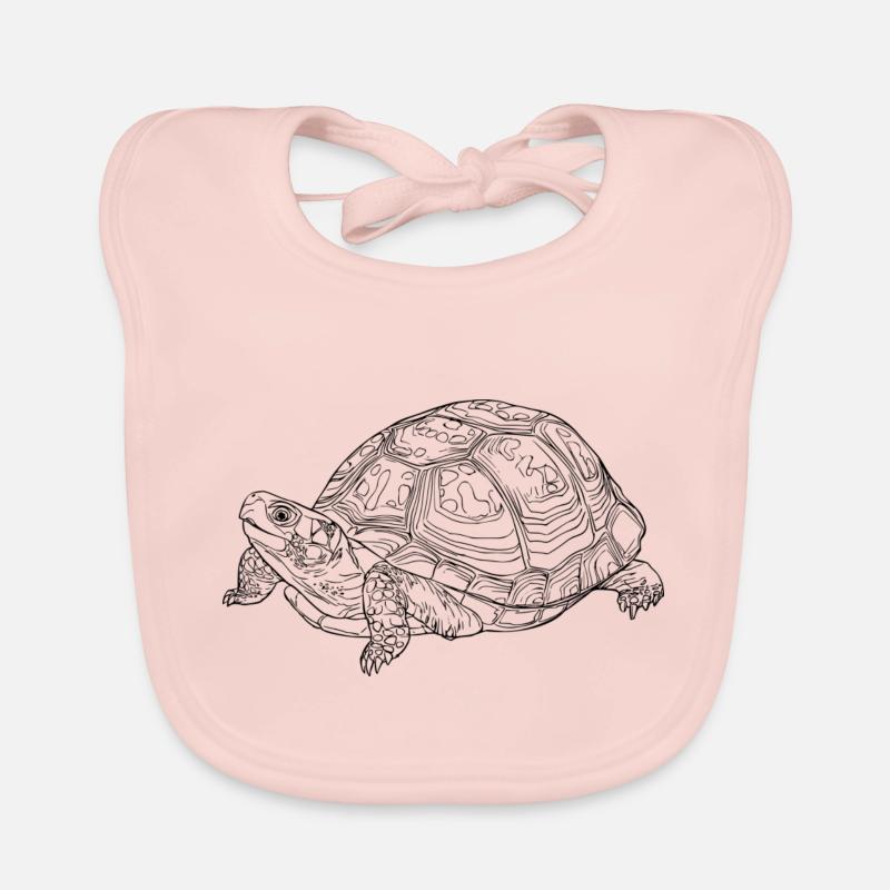 Schildkröte - Baby Bio-Lätzchen - Rose
