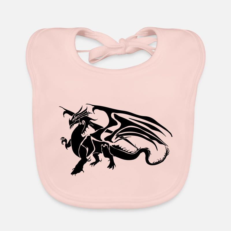 Drache am Boden Baby Bio-Lätzchen