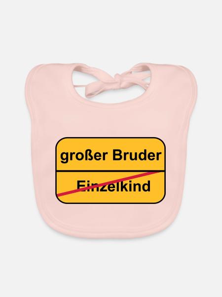 großer Bruder - Baby Bio-Lätzchen - Rose - Vorne