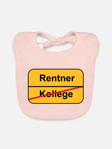 Pensionierung - Baby Bio-Lätzchen - Rose - Vorne