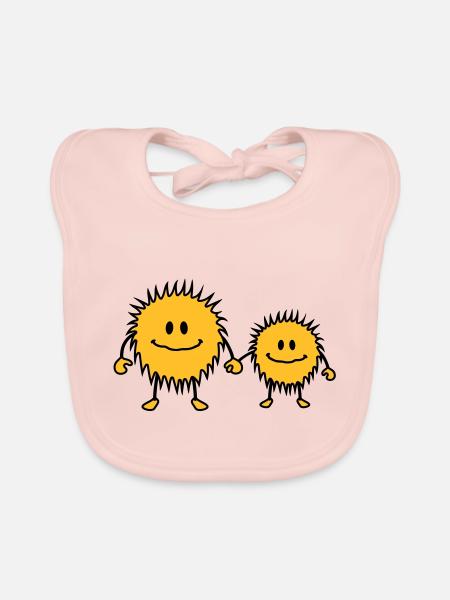 monsters - Bavoir bio Bébé - rose - Devant