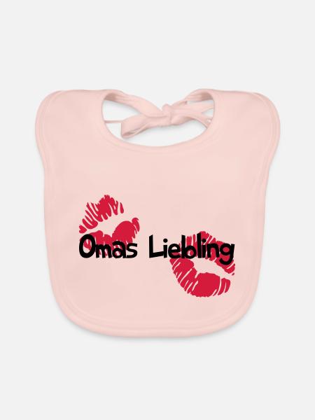 Omas Liebling - Baby Bio-Lätzchen - Rose - Vorne