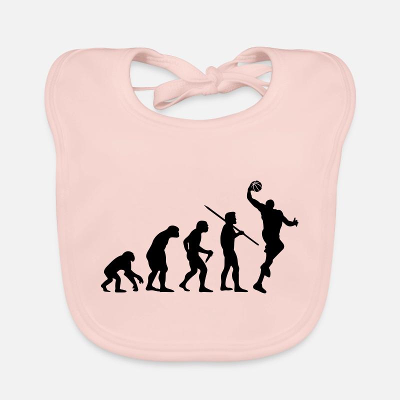 Évolution de l'homme - Basket Bavoir bio Bébé