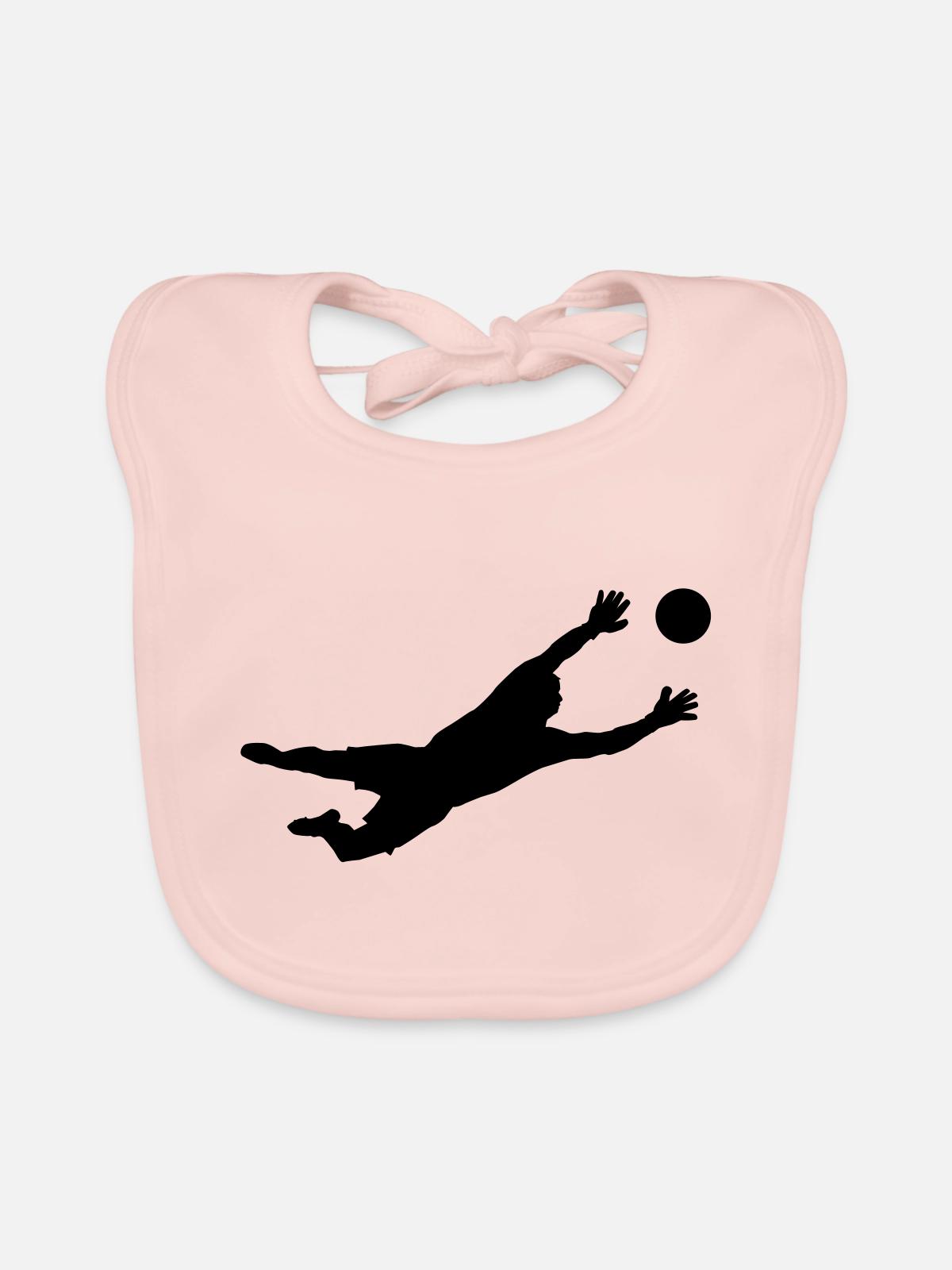 Torwart - Baby Bio-Lätzchen - Rose - Vorne