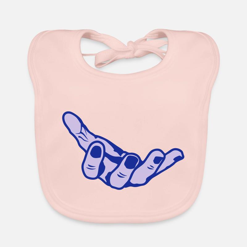 main hand ouverte open offene mano Bavoir bio Bébé