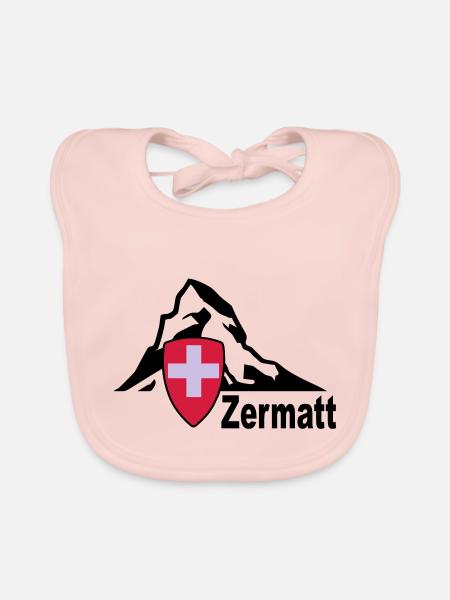 zermatt - Organic Baby Bibs - rose - Front