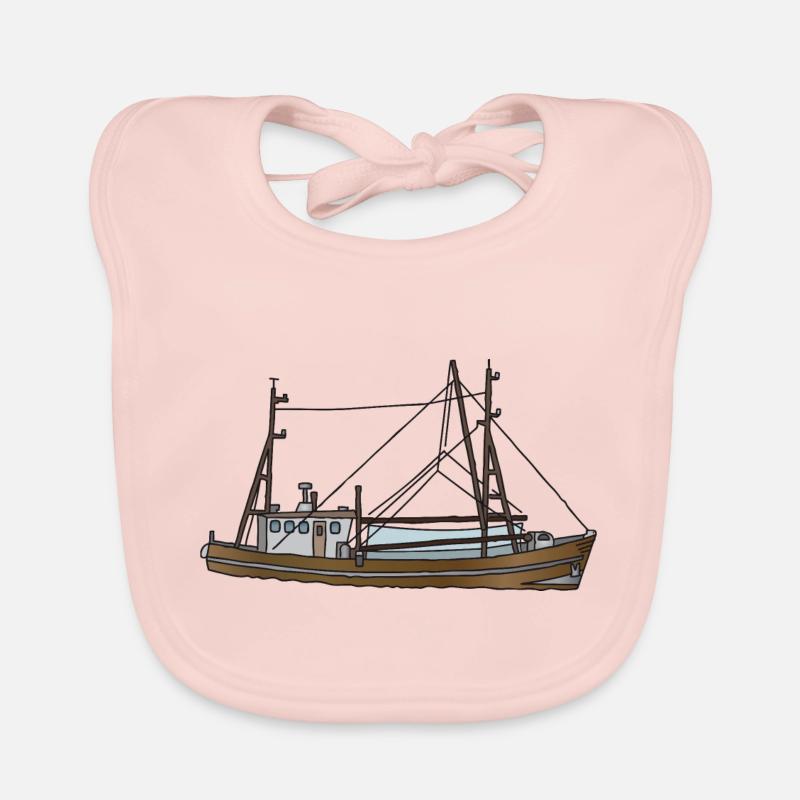 Bateau de pêche c Bavoir bio Bébé