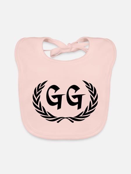 gg - Organic Baby Bibs - rose - Front