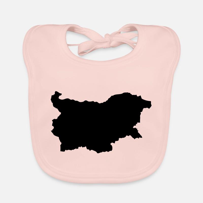 Bulgaria map Organic Baby Bibs