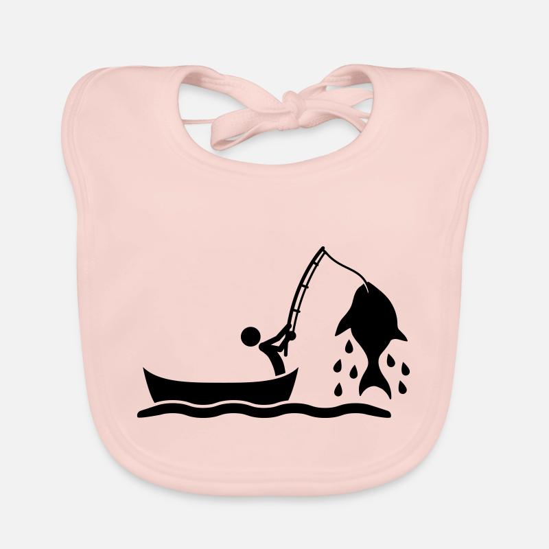 Fishing - Bavoir bio Bébé - rose