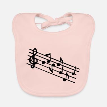 Simbolo della nota musicale Bavaglino ecologico per neonato