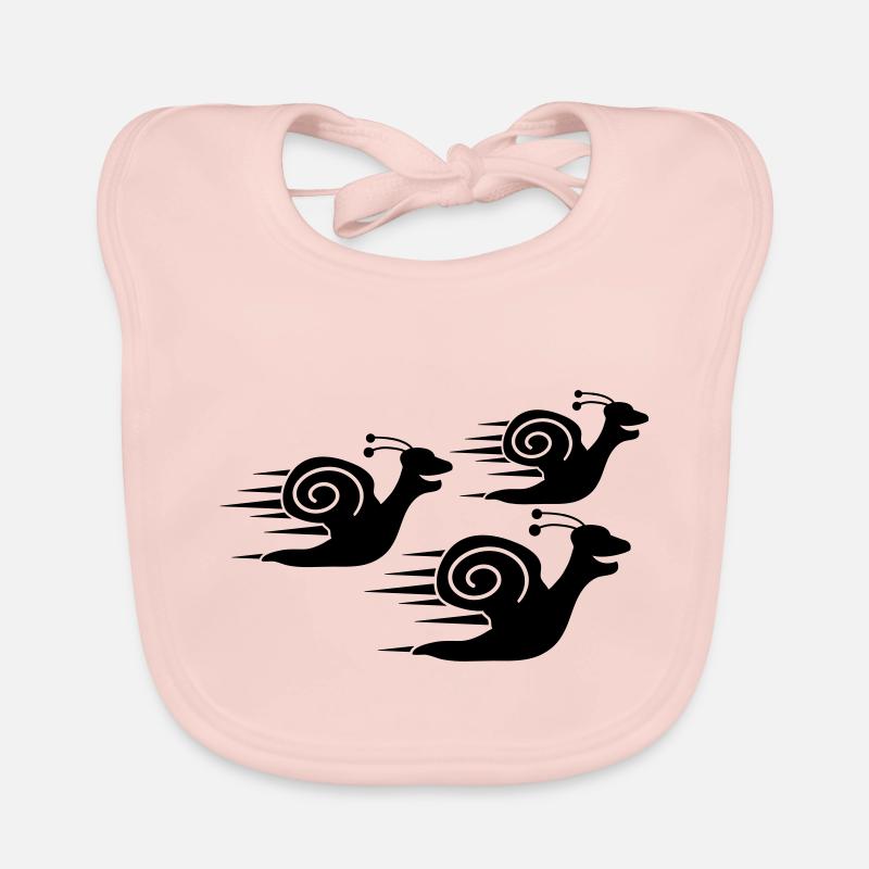 Snail Race - Bavoir bio Bébé - rose