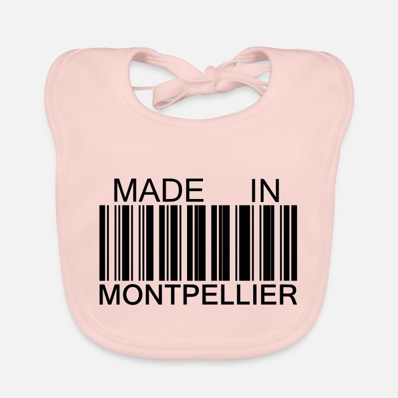 Made in Montpellier 34 Hérault - Bavoir bio Bébé - rose