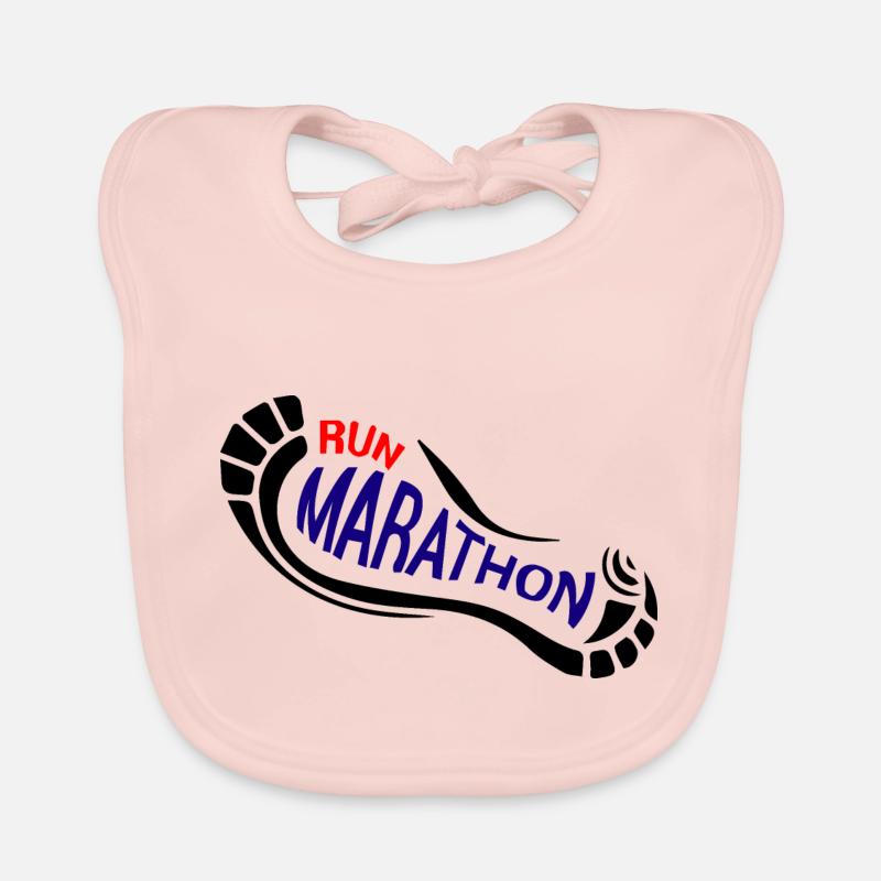 Marathon - Bavoir bio Bébé - rose